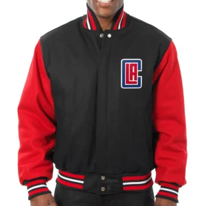 Los Angeles Clippers Two Tone Wool Varsity Jacket