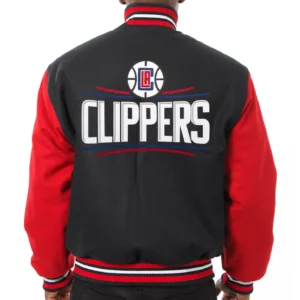 Alternative view of Los Angeles Clippers Two Tone Wool Varsity Jacket