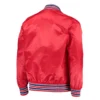 LA Clippers Starter The Diamond Classic Red Satin Varsity Jacket - Image 2