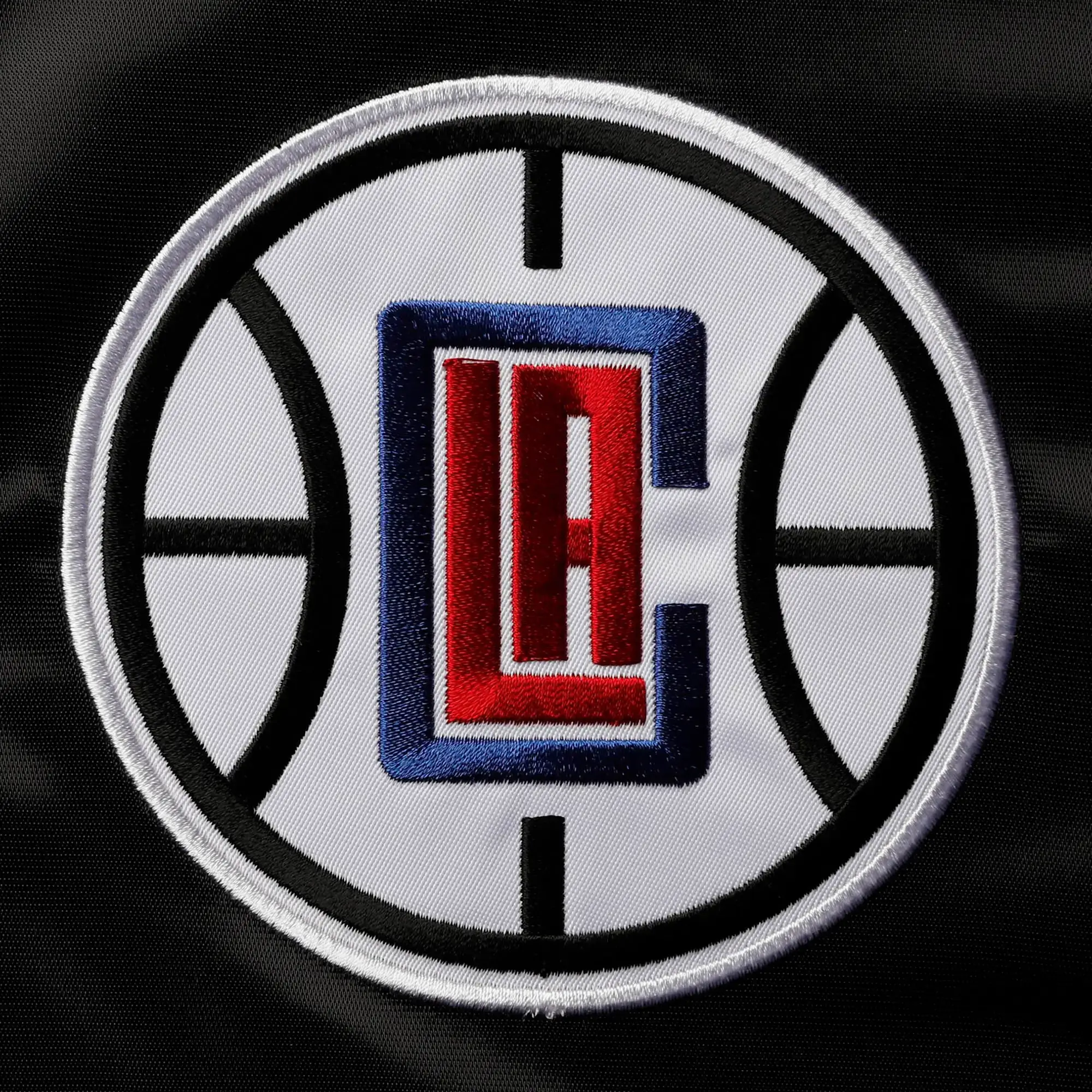 Los Angeles Clippers Starter The Enforcer Full-Snap Black & Red Satin Varsity Jacket - Image 3