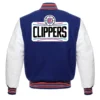 Alternative view of Los Angeles Clippers Letterman Varsity Jacket Blue & White