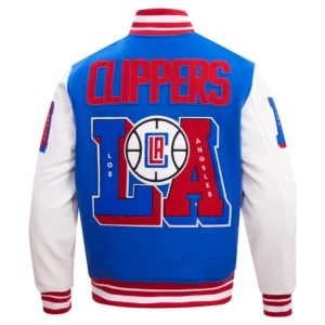 Alternative view of Los Angeles Clippers Mashup Wool & Leather Varsity Jacket
