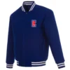 Los Angeles Clippers Full Wool One Color Varsity Jacket
