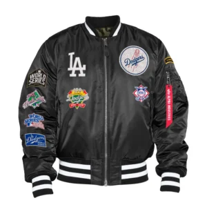 Los Angeles Dodgers MA-1 Satin Varsity Jacket