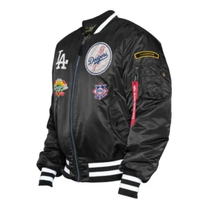 Alternative view of Los Angeles Dodgers MA-1 Satin Varsity Jacket