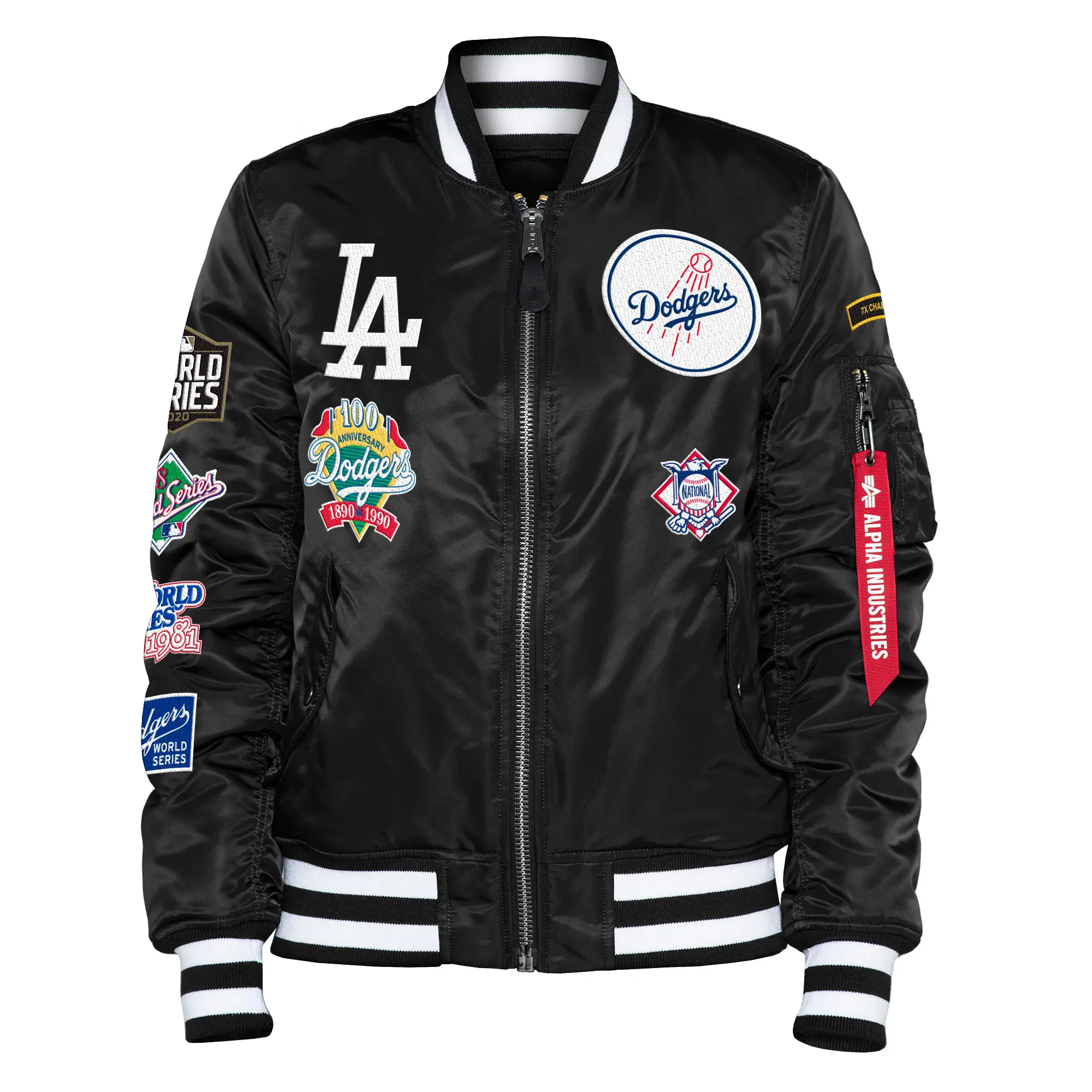 Los Angeles Dodgers MA-1 Satin Varsity Jacket - Image 7