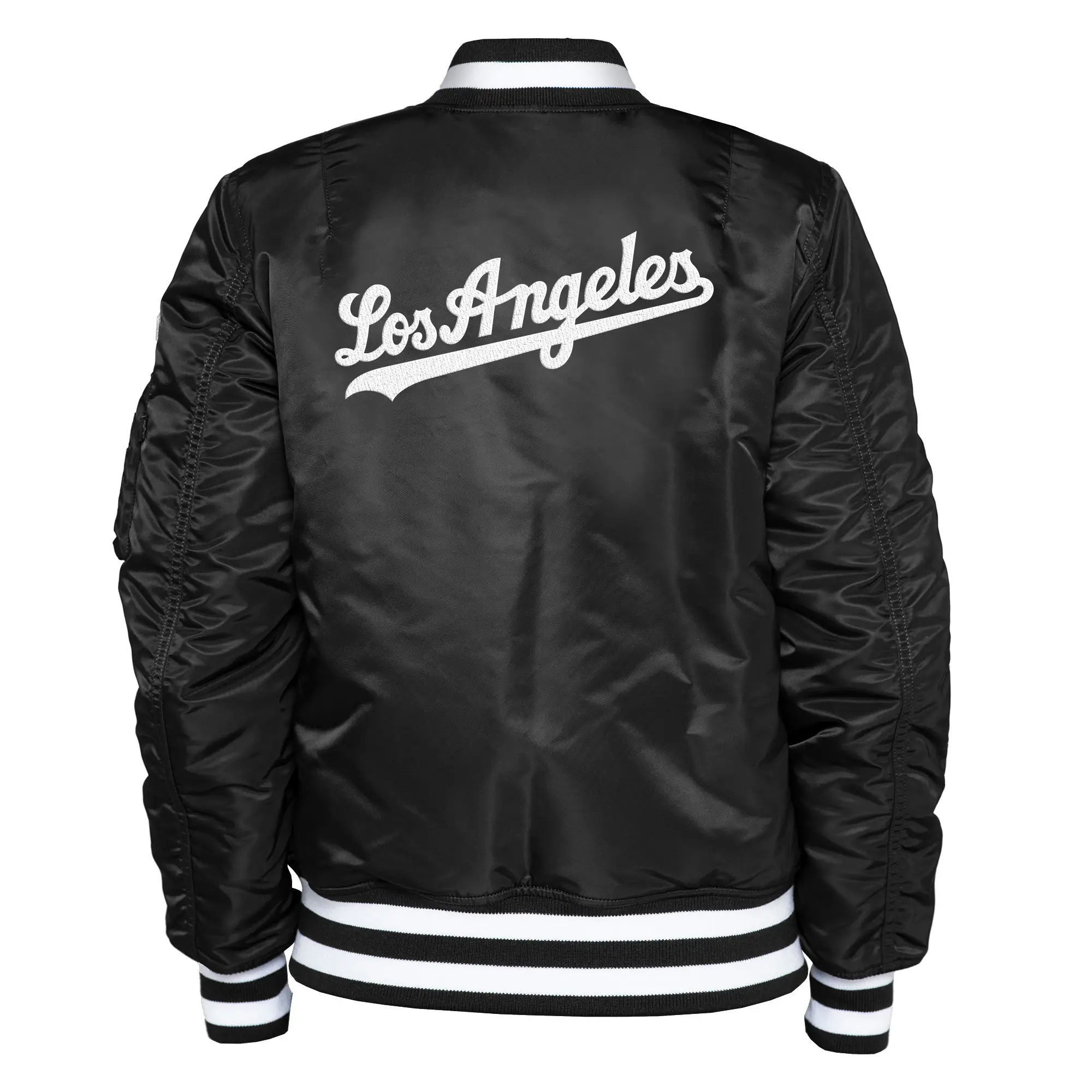 Los Angeles Dodgers MA-1 Satin Varsity Jacket - Image 8