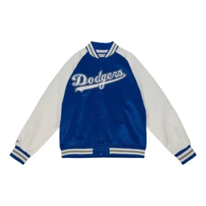 Los Angeles Dodgers Lightweight Raglan Blue & White Varsity Jacket