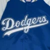 Los Angeles Dodgers Lightweight Raglan Blue & White Varsity Jacket - Image 3