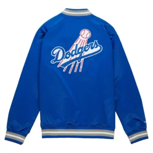 Alternative view of Los Angeles Dodgers Lightweight Raglan Double Clutch Blue Varsity Jacket