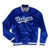 Los Angeles Dodgers Double Clutch Lightweight Raglan Blue Varsity Jacket