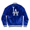Los Angeles Dodgers Double Clutch Lightweight Raglan Blue Varsity Jacket - Image 2