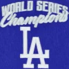 Los Angeles Dodgers Franchise Varsity Royal Blue and Gray Jacket - Image 3
