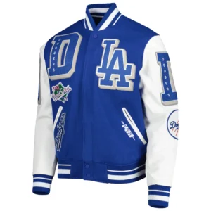 Los Angeles Dodgers Pro Standard MashUp Logo Royal Blue Varsity Jacket