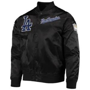 Los Angeles Dodgers Wordmark Black Varsity Jacket
