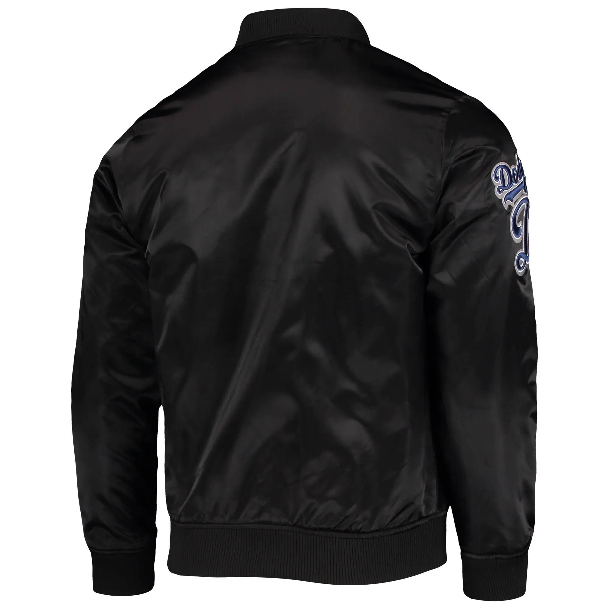 Los Angeles Dodgers Wordmark Black Varsity Jacket - Image 2