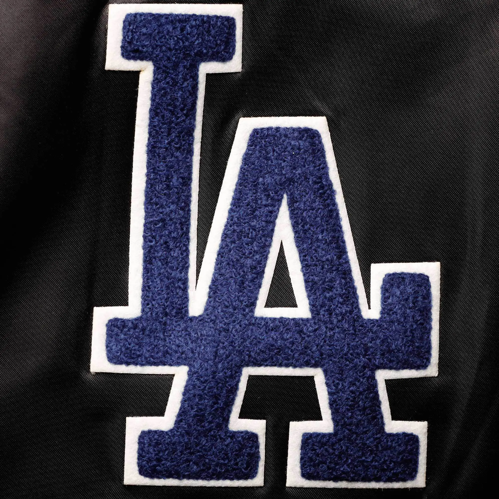 Los Angeles Dodgers Wordmark Black Varsity Jacket - Image 3