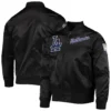 Los Angeles Dodgers Wordmark Black Varsity Jacket - Image 4