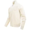 Los Angeles Kings Neutral Full-Zip Satin Varsity Jacket - Image 2