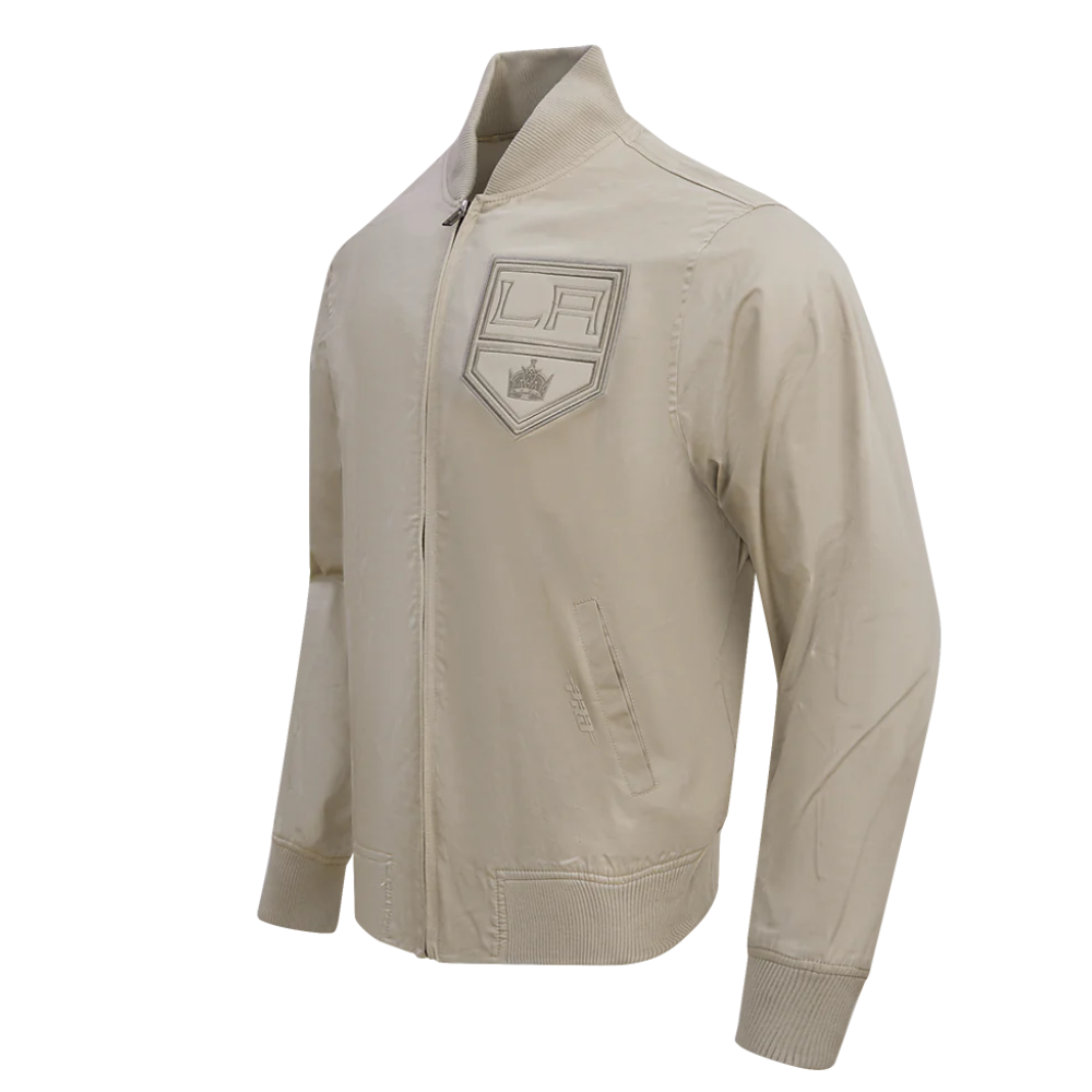 Los Angeles Kings Neutral Satin Varsity Jacket - Image 2