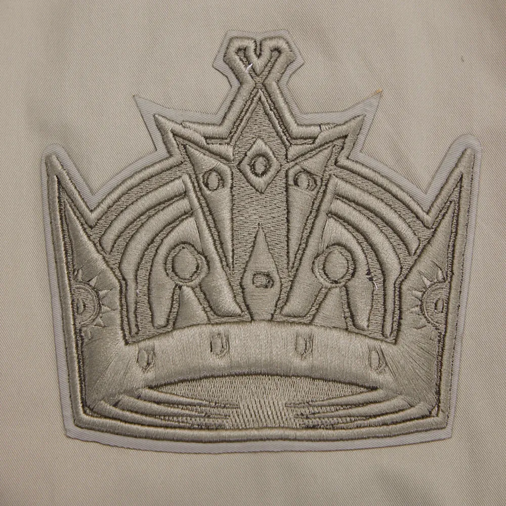 Los Angeles Kings Neutral Satin Varsity Jacket - Image 6