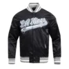 Los Angeles Kings Script Tail Satin Varsity Jacket