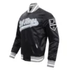 Los Angeles Kings Script Tail Satin Varsity Jacket - Image 2