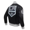 Los Angeles Kings Script Tail Satin Varsity Jacket - Image 3
