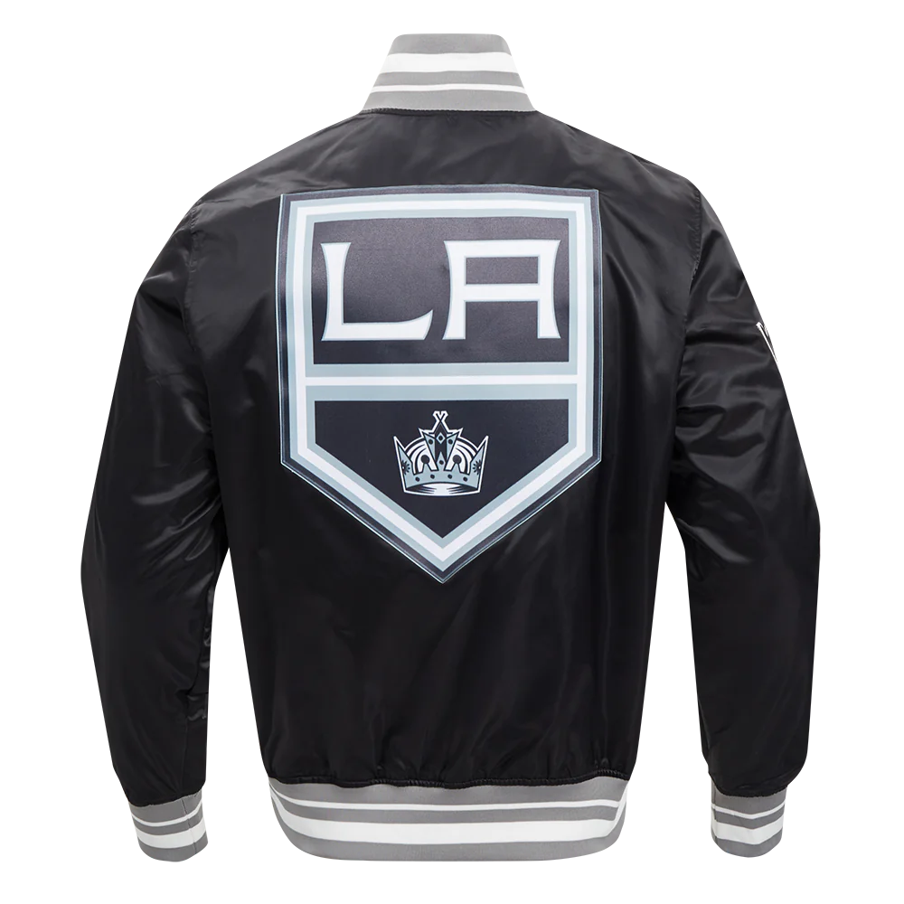Los Angeles Kings Script Tail Satin Varsity Jacket - Image 4