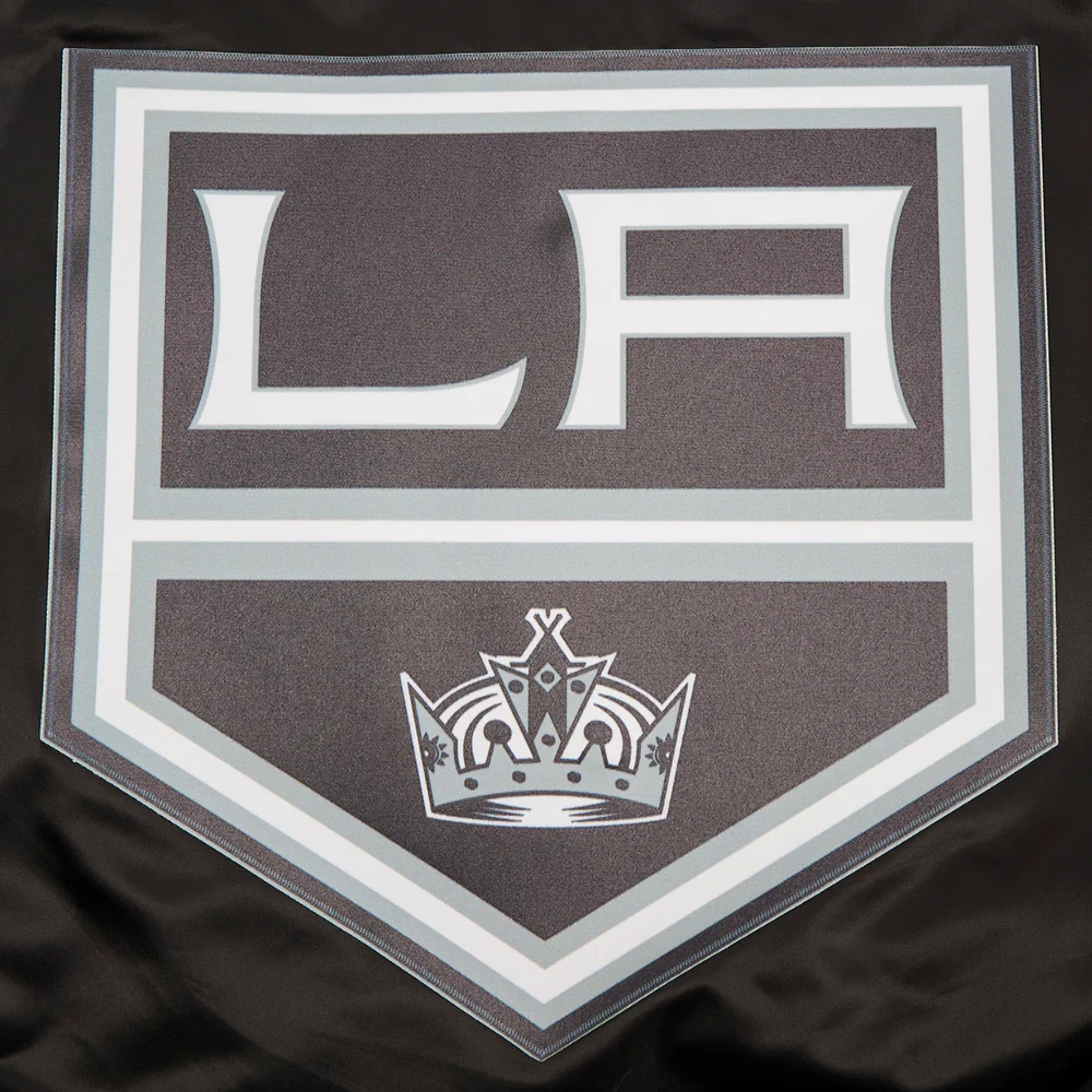 Los Angeles Kings Script Tail Satin Varsity Jacket - Image 6