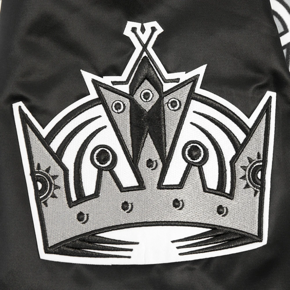 Los Angeles Kings Script Tail Satin Varsity Jacket - Image 7