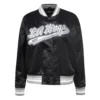 Women's Los Angeles Kings Script Tail Satin Varsity Jacket