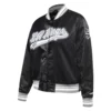 Women's Los Angeles Kings Script Tail Satin Varsity Jacket - Image 2