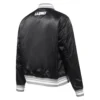 Women's Los Angeles Kings Script Tail Satin Varsity Jacket - Image 3