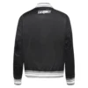 Women's Los Angeles Kings Script Tail Satin Varsity Jacket - Image 4