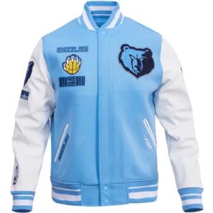 Memphis Grizzlies Men's Classic Rib Wool & Leather Varsity Jacket