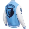 Memphis Grizzlies Men's Classic Rib Wool & Leather Varsity Jacket - Image 3