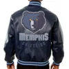 Memphis Grizzlies Full Leather Navy Varsity Jacket - Image 2