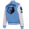 Women's Classic Memphis Grizzlies Team Players Sky Blue/White Varsity Jacket - Image 4