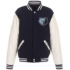 Memphis Grizzlies Two Tone Wool & Leather Varsity Jacket