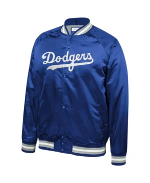 Womens 1980s Cooperstown Lightweight Los Angeles Dodgers Bomber Jacket