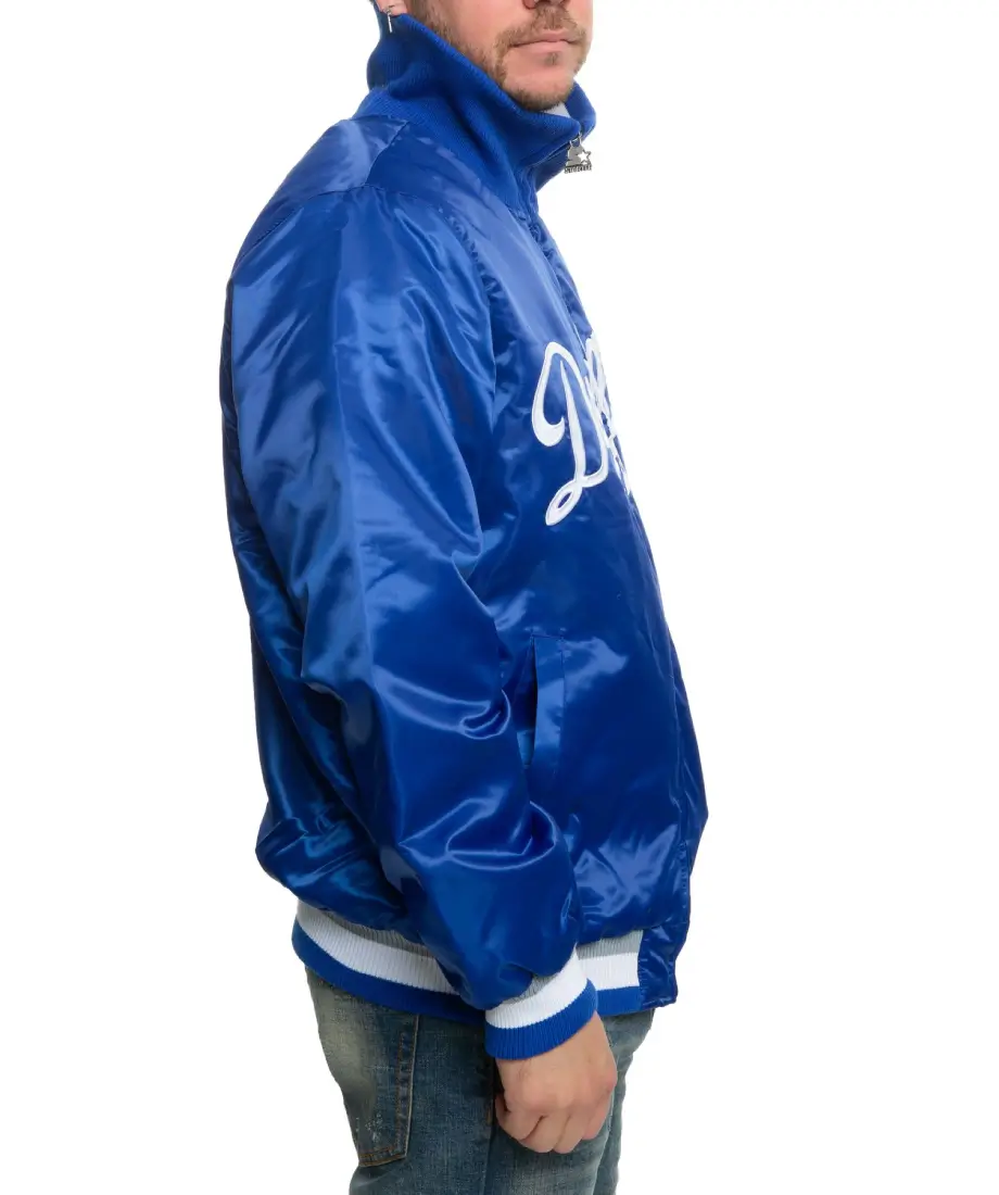 Mens 1980s Vintage Style Los Angeles Dodgers Jacket - Image 4