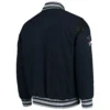 New York Yankees G-III Sports Letterman Game Ball Full-Snap Navy Varsity Jacket - Image 2