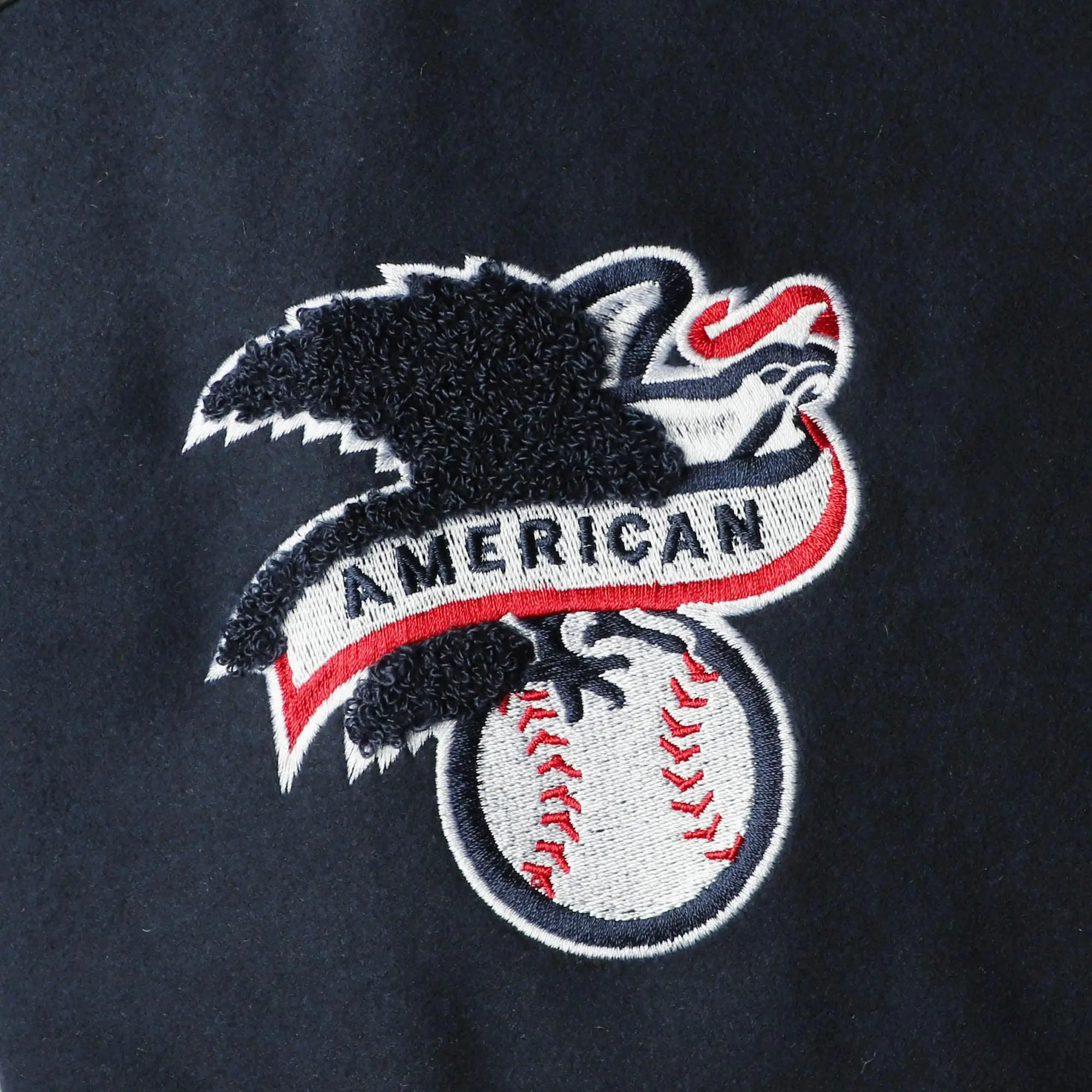New York Yankees G-III Sports Letterman Game Ball Full-Snap Navy Varsity Jacket - Image 4
