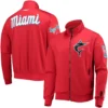 Miami Marlins Neutral Full-Zip Polyester Varsity Red Jacket - Image 3