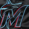 Miami Marlins Starter The Captain II Full-Zip Satin Varsity Black Jacket - Image 3