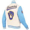 Milwaukee Brewers Baseball Team Players Wool & Leather Varsity Jacket - Image 8