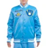 Milwaukee Brewers Retro Classic Rib Full-Snap Satin Varsity Jacket