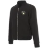 Milwaukee Brewers Reversible Full-Zip Black Fleece Varsity Jacket