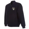 Milwaukee Brewers Reversible Navy Full Wool One Color Varsity Jacket